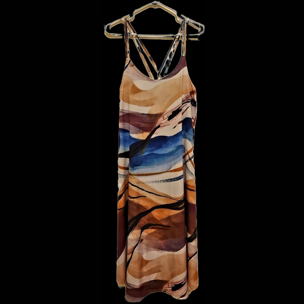 SOMA EVERSTRETCH STRAPPY SPANDEX GO WITH THE FLOW with BUILT IN BRA - Medium